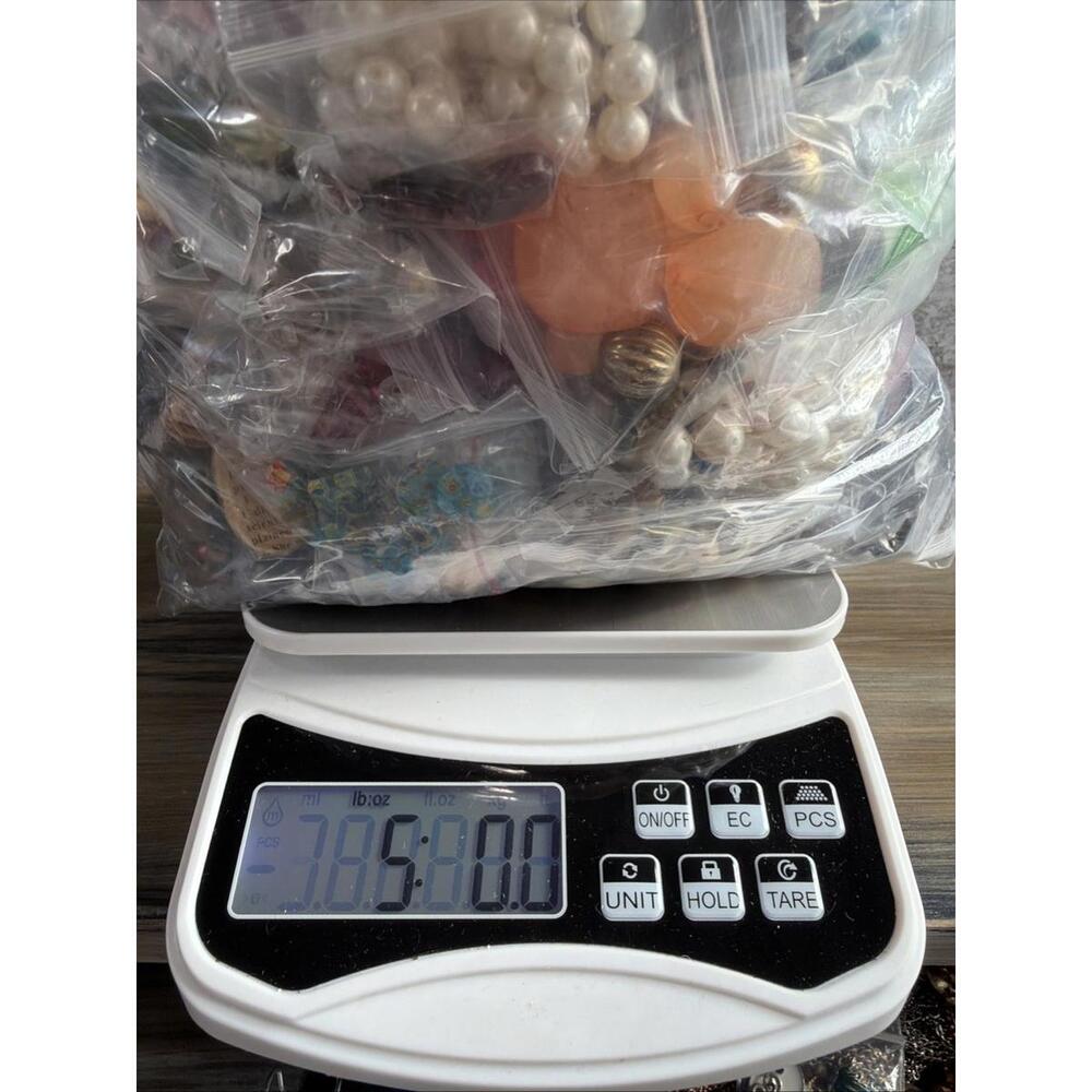 5lbs Of Sorted And Bagged Beads Of All Different Types  Some Vintage